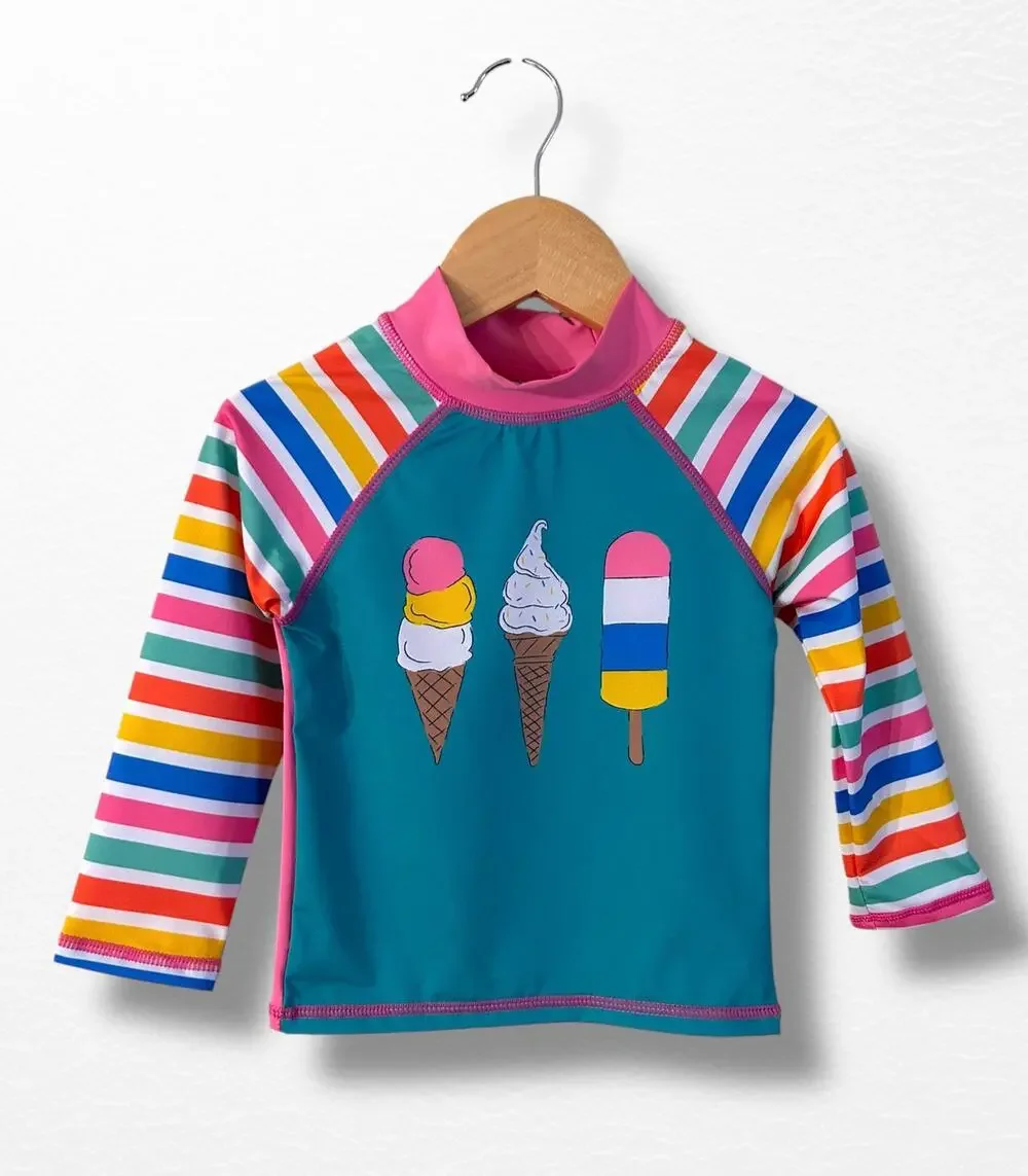 NWT Frugi Ice Cream Rashguard, 18-24 Months